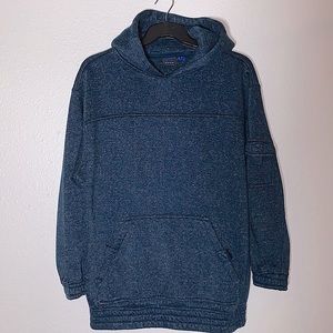 Vintage SECO Jeans navy blue thick pull-over sweatshirt Sz S hoodie cozy active